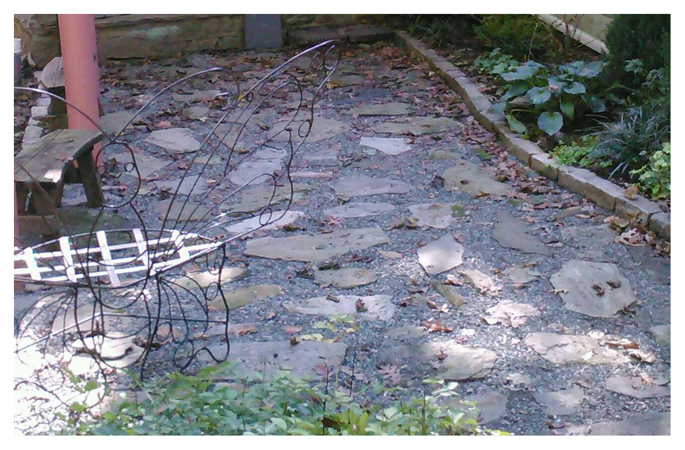 entranceway made from heavy stone pavers